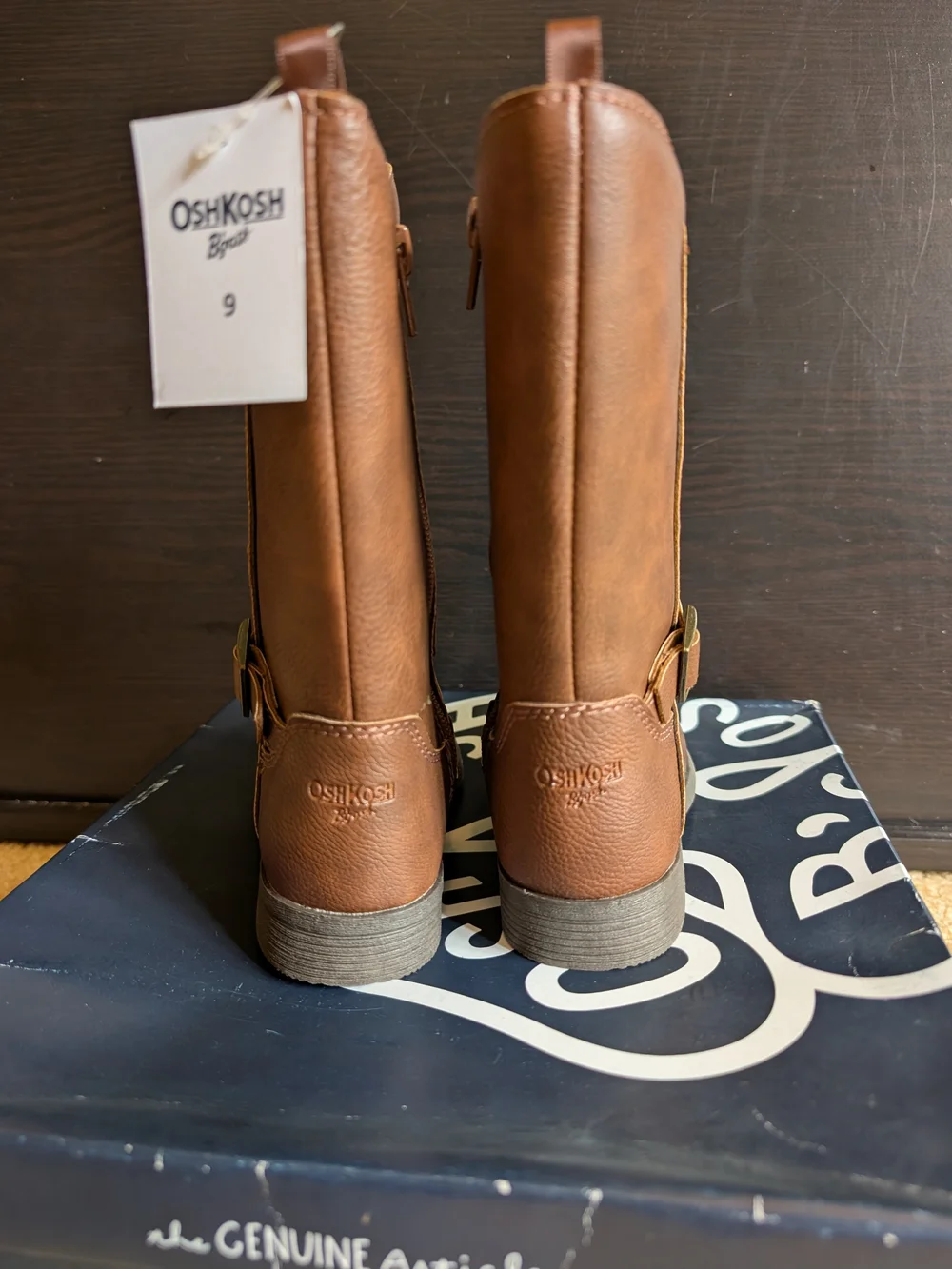 OshKosh B'gosh Brown Toddler Mid-Calf Riding Boots 9C